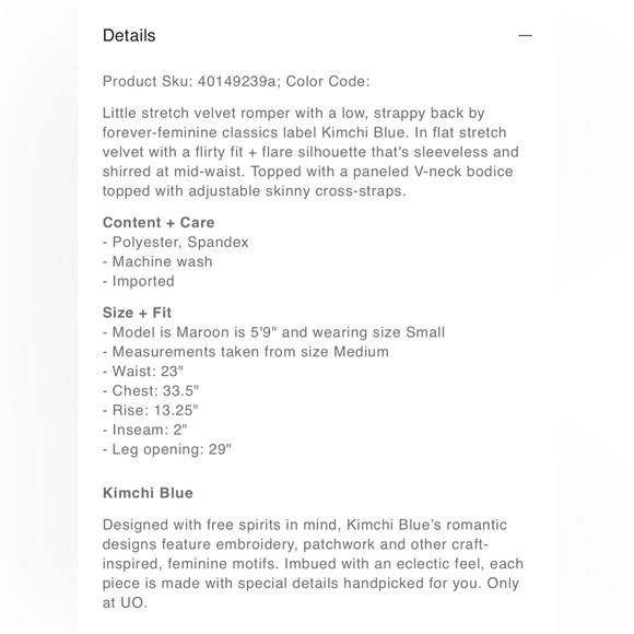 UO Maroon Velvet Romper- Kimchi Blue Vanessa Crushed Velvet Fit + Flare Romper - Picture 9 of 13